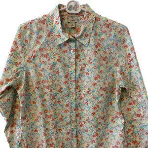 Lands End Pastel Floral Blouse